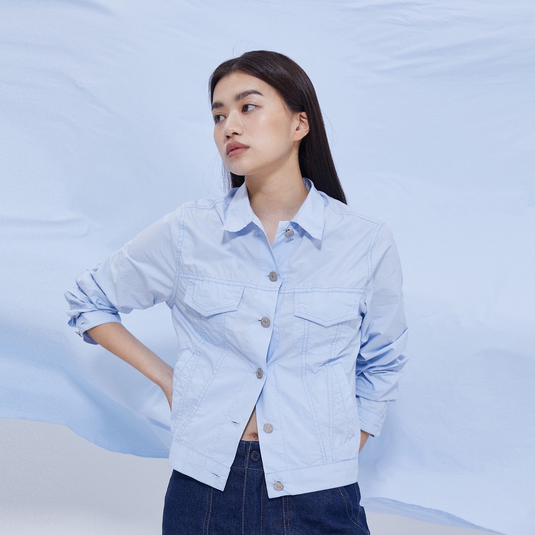 cotton series jacket (sky blue)